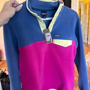 Patagonia Kids Fleece Sweater - Blue, Pink, Yellow